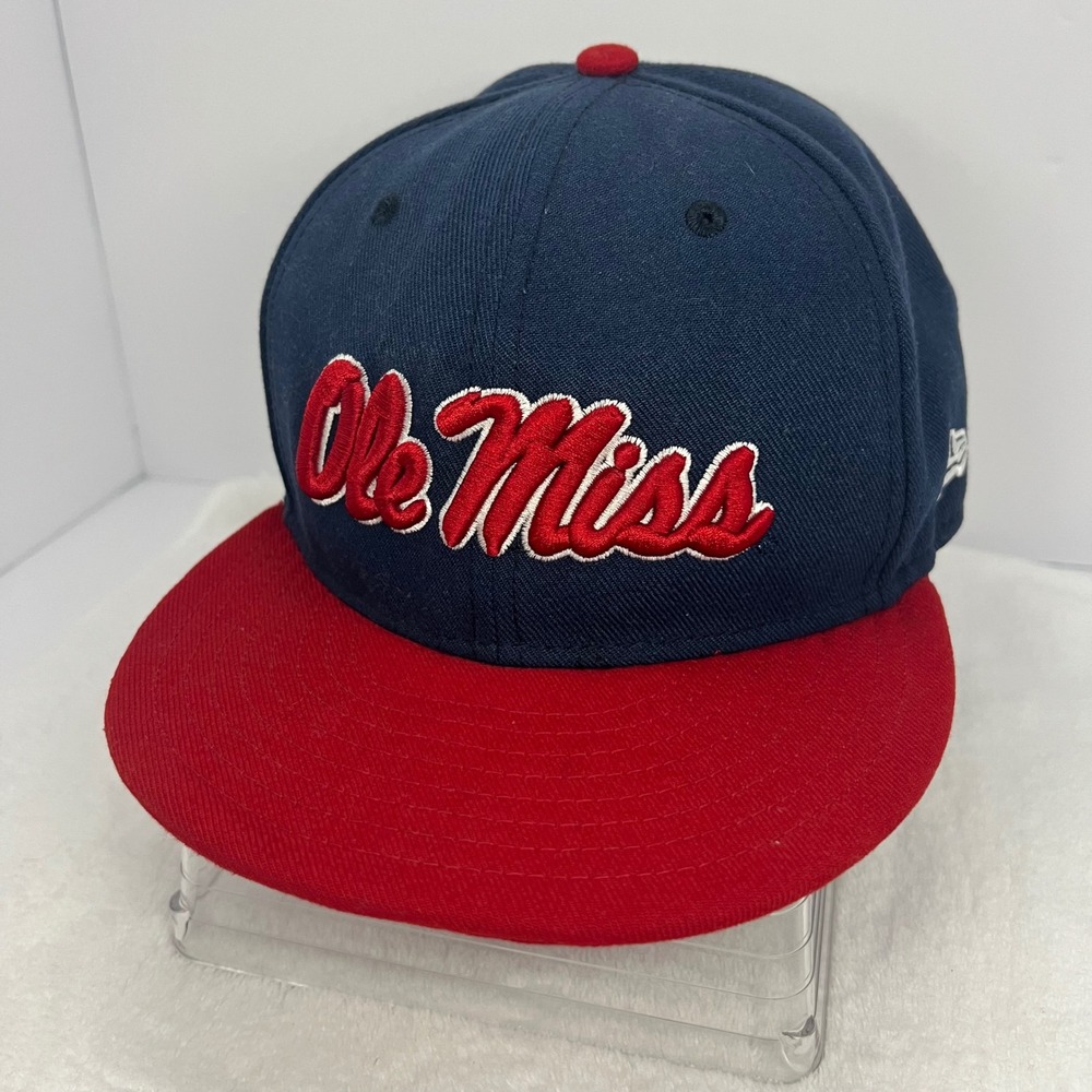 OLE‎ MISS REBELS New Era Hat Unisex OSFM Navy Red 9FIFTY Snapback Cap Game Day